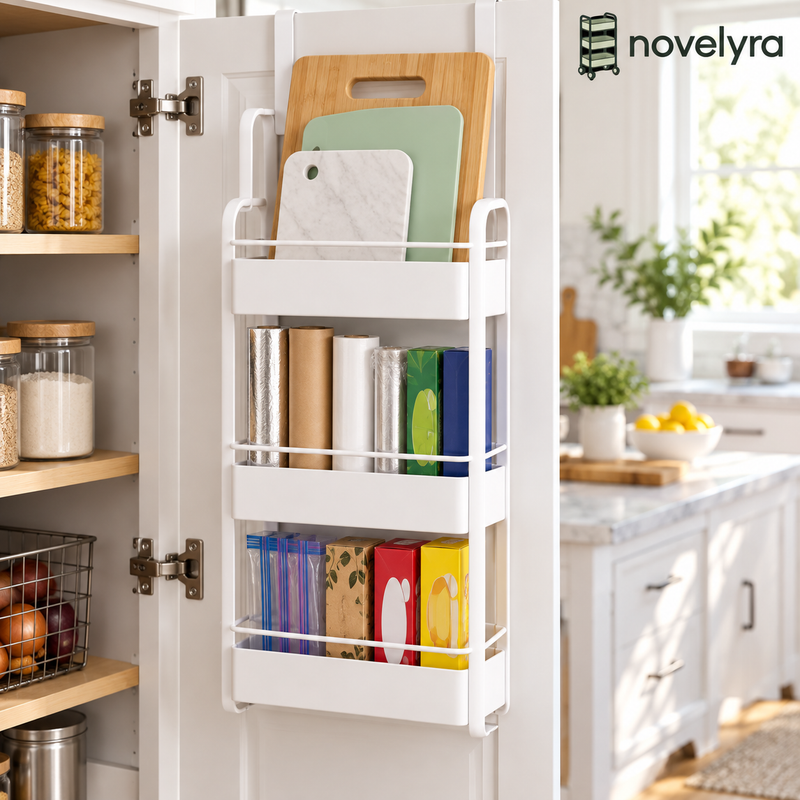Novelvra Over-Cabinet Door Kitchen Organizer Basket