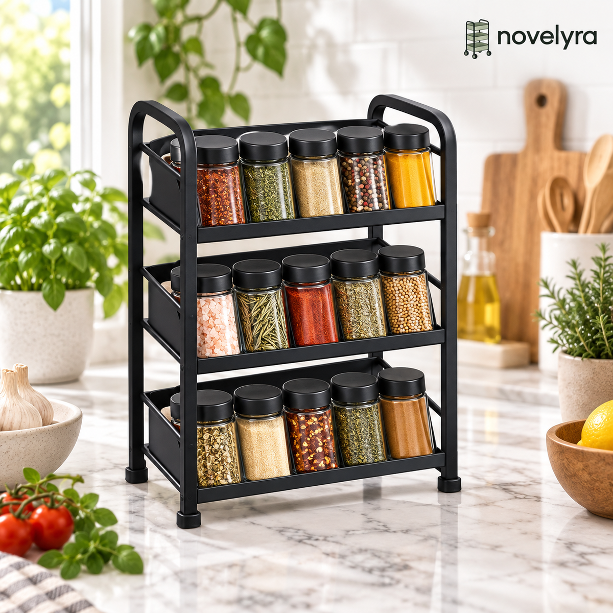 Novelvra countertop spice rack